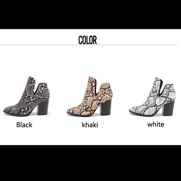 PREORDER! Python Snakeskin Heeled Western Booties - Picture 5 of 8